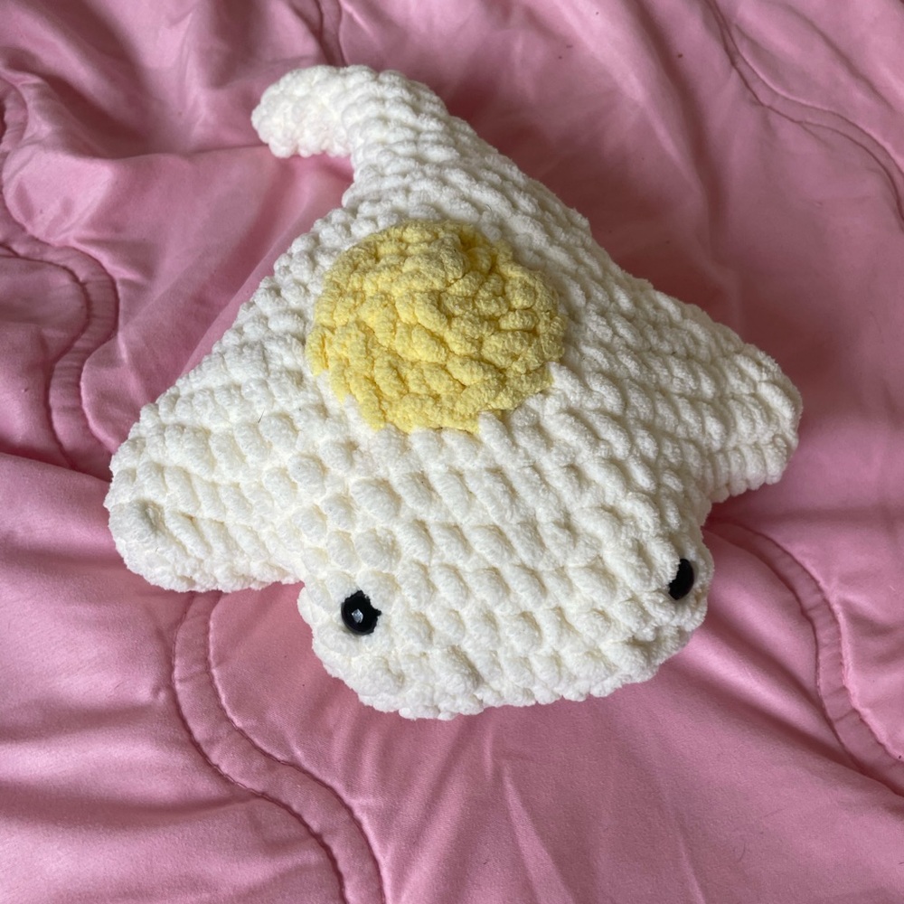 Cute egg stingray crochet Plush handmade